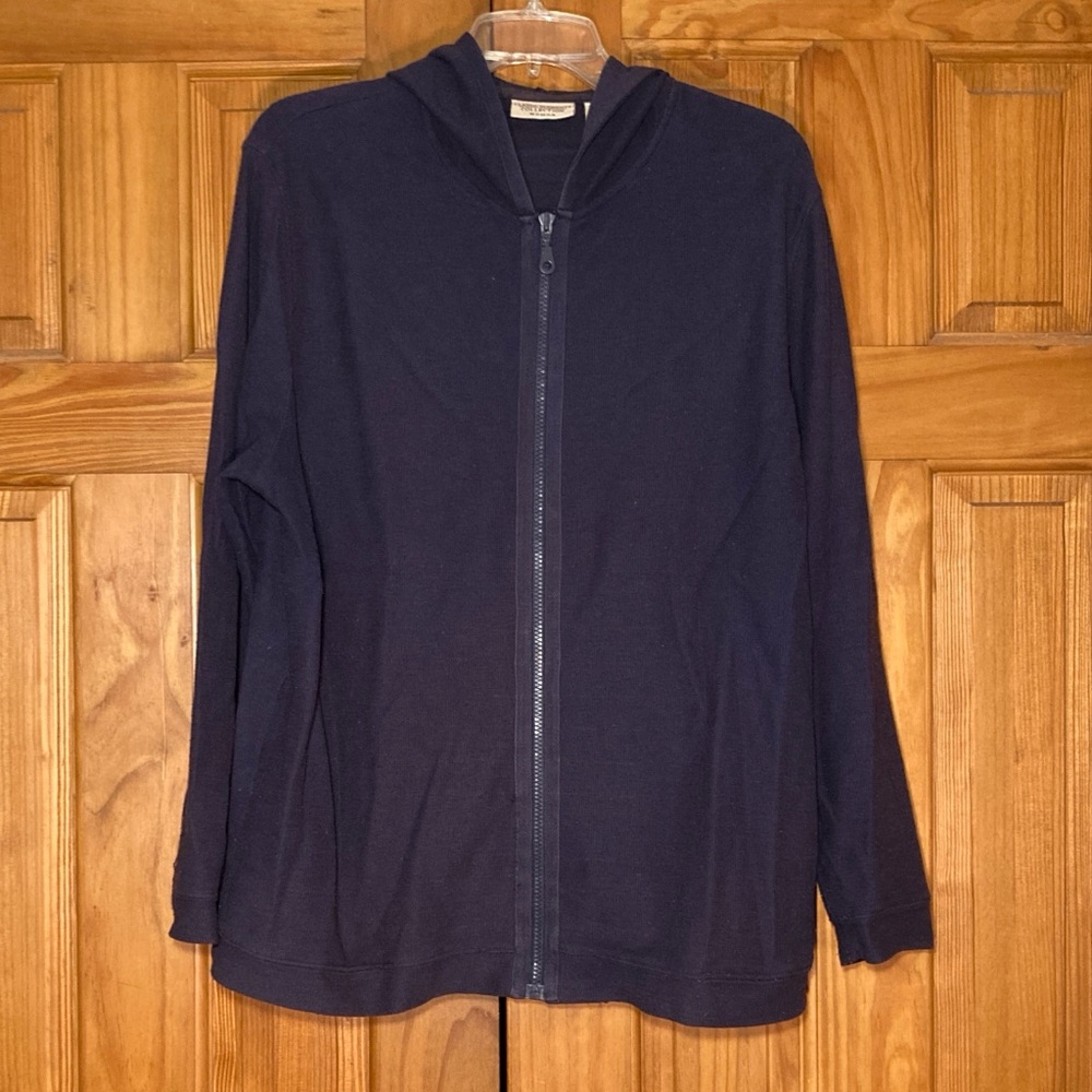 EUC Classic Elements Woman Vintage 90s Jacket Lightweight Hooded Blue 16/18W